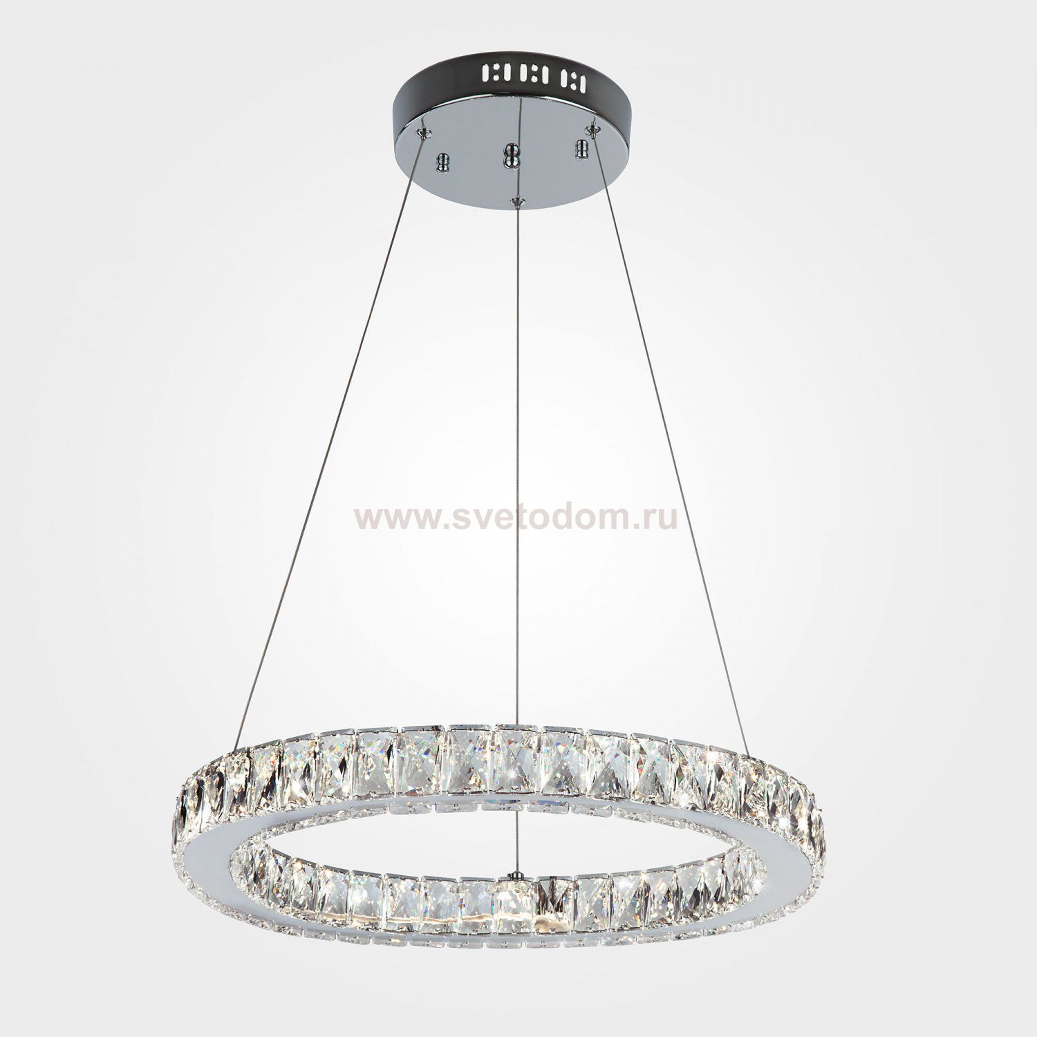 Светодиодная люстра с хрусталем 90023/1 хром
