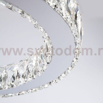 Светодиодная люстра с хрусталем 90023/1 хром