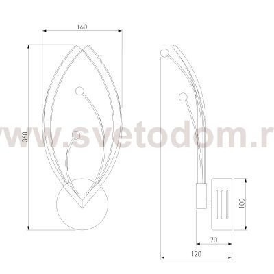 Настенный светильник 90056/1 хром
