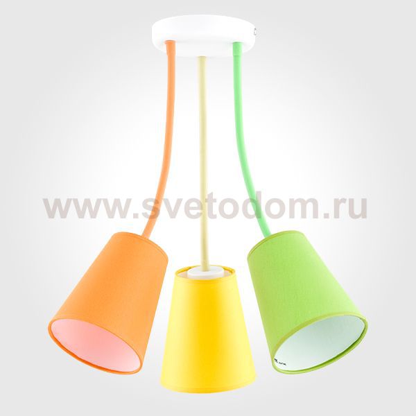 Светильник потолочный с тремя плафонами 2106 Wire Colour