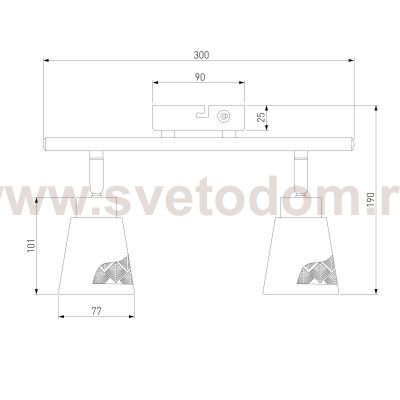Светильник с белыми поворотными плафонами 20060/2 белый
