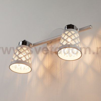 Светильник с белыми поворотными плафонами 20060/2 белый