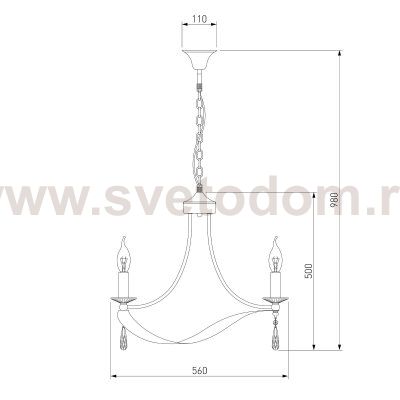 Подвесная люстра в классическом стиле 60064/5 хром