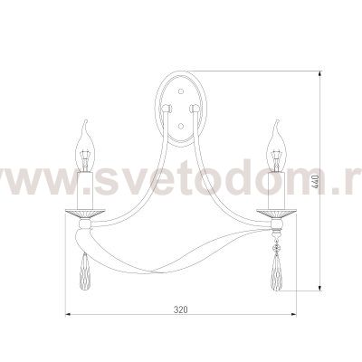 Бра в классическом стиле 60064/2 хром