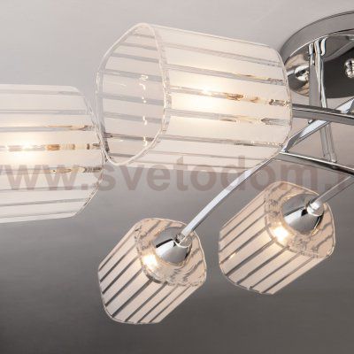 Потолочный светильник с плафонами из стекла 30125/8 хром