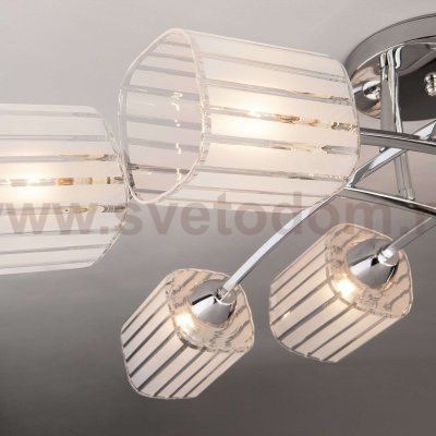 Потолочный светильник с плафонами из стекла 30125/8 хром