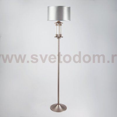 Классический торшер с абажуром 01046/1 сатин-никель