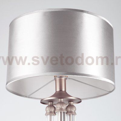 Классический торшер с абажуром 01046/1 сатин-никель