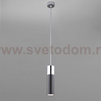 LED светильник подвесной в стиле лофт 50135/1 LED хром/черный
