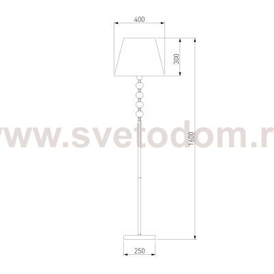 Торшер с абажуром черный 01057/1 черный