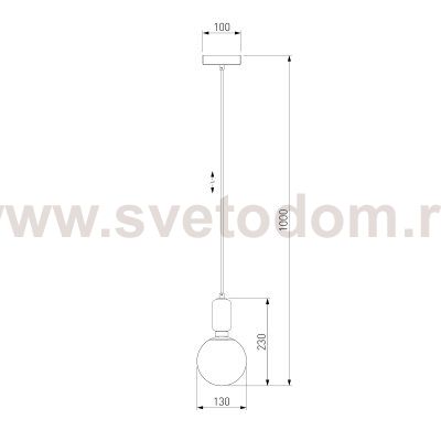 Подвесной светильник со стеклянным плафоном 50151/1