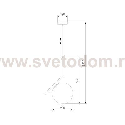 Подвесной светильник с плафоном 50153/1 хром