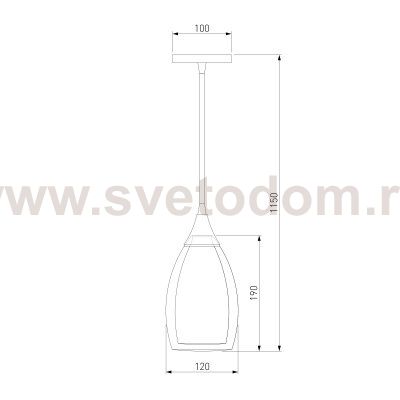 Подвесной светильник со стеклянным плафоном 50085/1 черный жемчуг