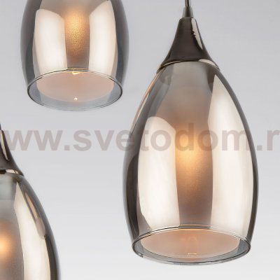 Подвесной светильник со стеклянными плафонами 50085/3 черный жемчуг