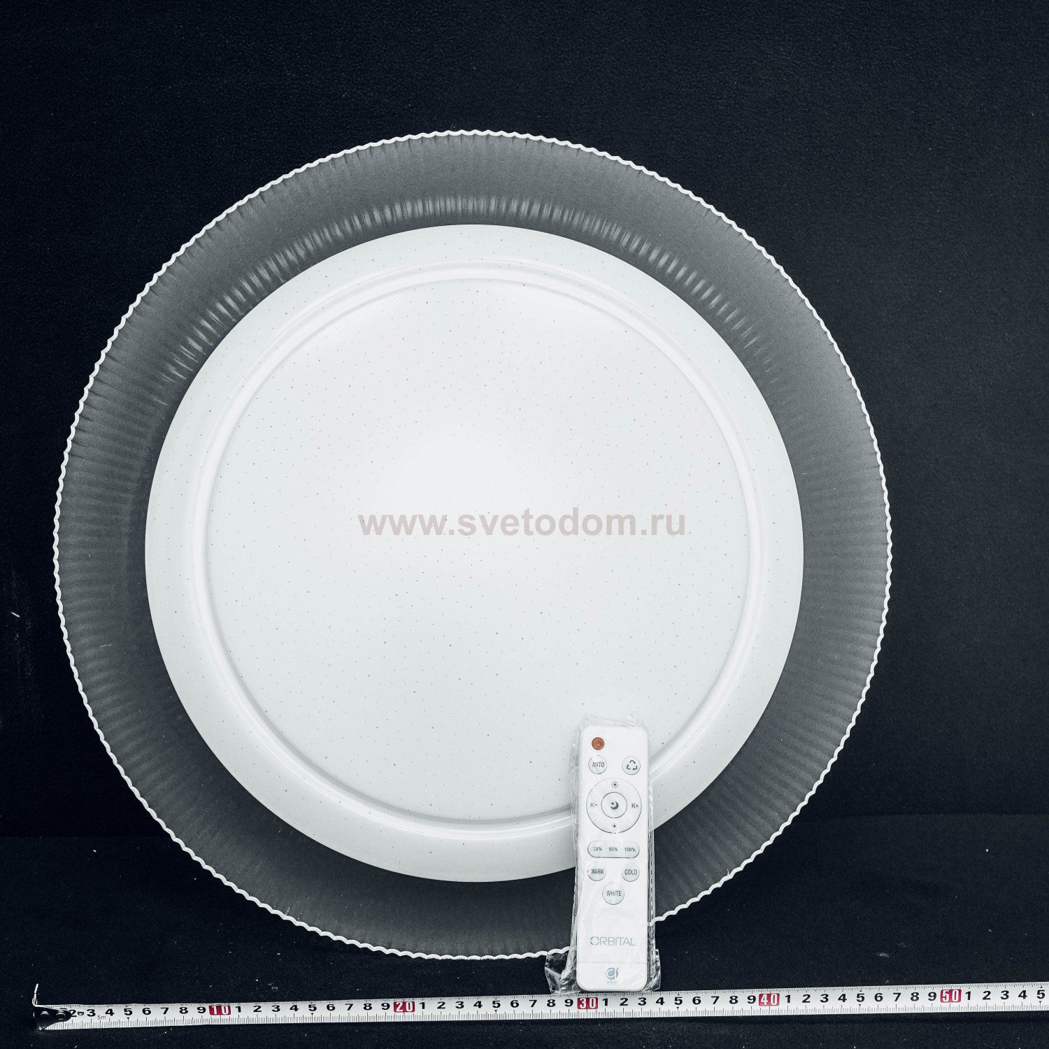 Люстра потолочная Ambrella F46 WH 48W 450*450*60 (ПДУ ИК) ORBITAL