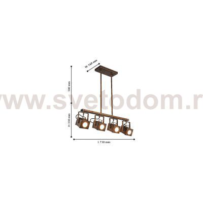 Система 2в1 (потолочный / подвесной светильник) Favourite 2037-4U Foco