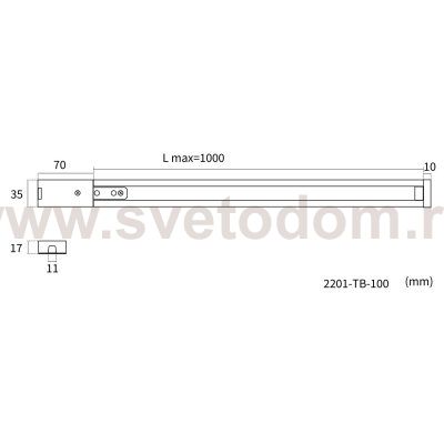 накладной шинопровод Practica Favourite 2201-TB-100 Practica