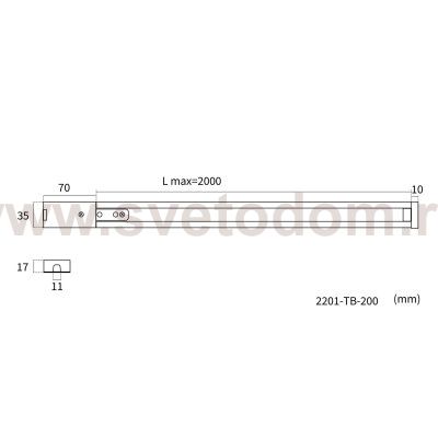 накладной шинопровод Practica Favourite 2201-TB-200 Practica