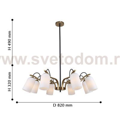 Люстра на штанге Favourite 2668-8P Grover