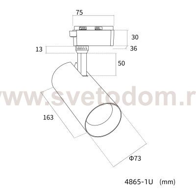 светильник для трековой системы Practica Favourite 4865-1U Practica