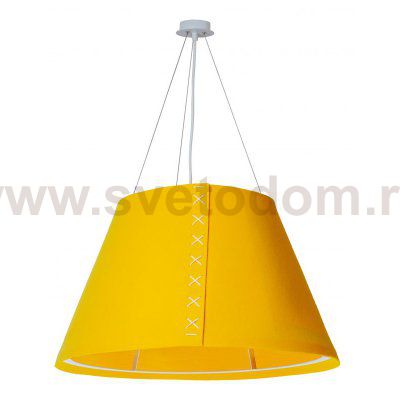 Подвесной светильник Felt S1 10 16, металл/войлок, белый/желтый, H420, D740, 1E27