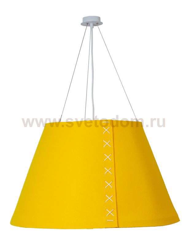 Подвесной светильник Felt S1 10 16, металл/войлок, белый/желтый, H420, D740, 1E27