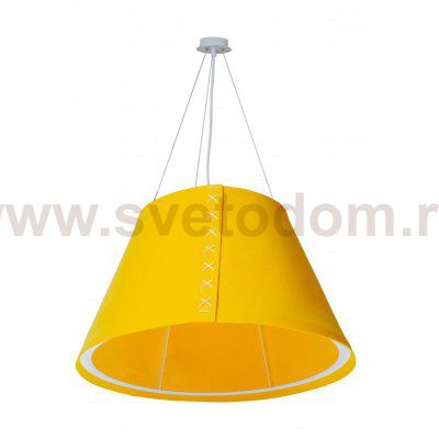 Подвесной светильник Felt S1 10 16, металл/войлок, белый/желтый, H420, D740, 1E27