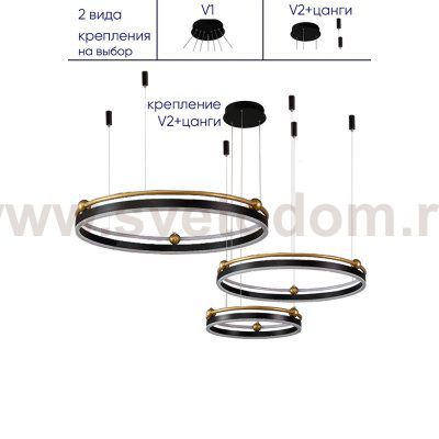 Crystal lux FERNANDO SP158W LED D400+600+800 BLACK/GOLD