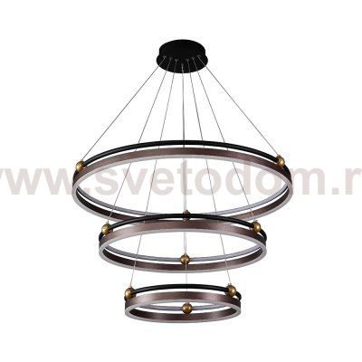 Люстра Crystal Lux FERNANDO SP158W LED D400+600+800 COFFEE/BLACK (0620/303)