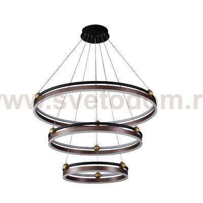 Люстра Crystal Lux FERNANDO SP158W LED D400+600+800 COFFEE/BLACK (0620/303)