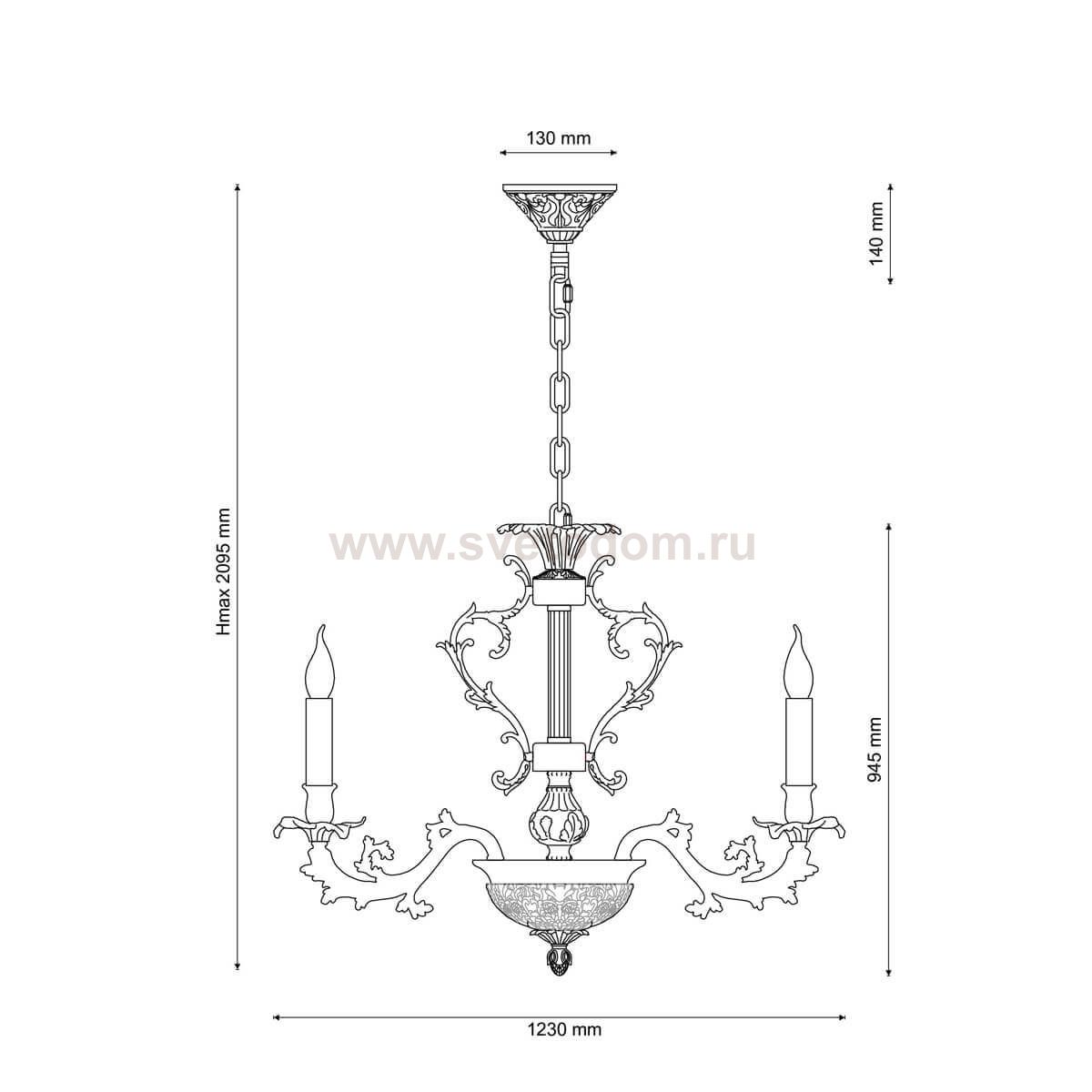Люстра подвесная Lucia Tucci FIRENZE 1780.30.3 antique gold 