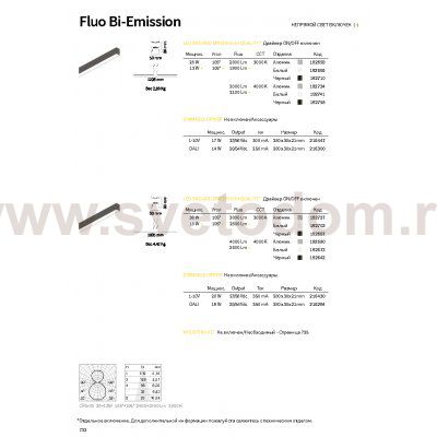 Ideal Lux FLUO BI-EMISSION 1800 3000K AL
