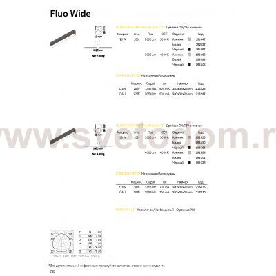 Ideal Lux FLUO WIDE 1800 4000K BK
