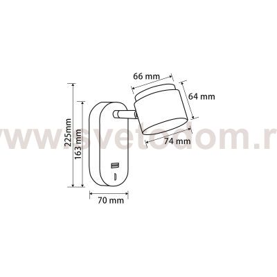 Настенный светильник (бра) Freya FR10004WL-L4B PointFour