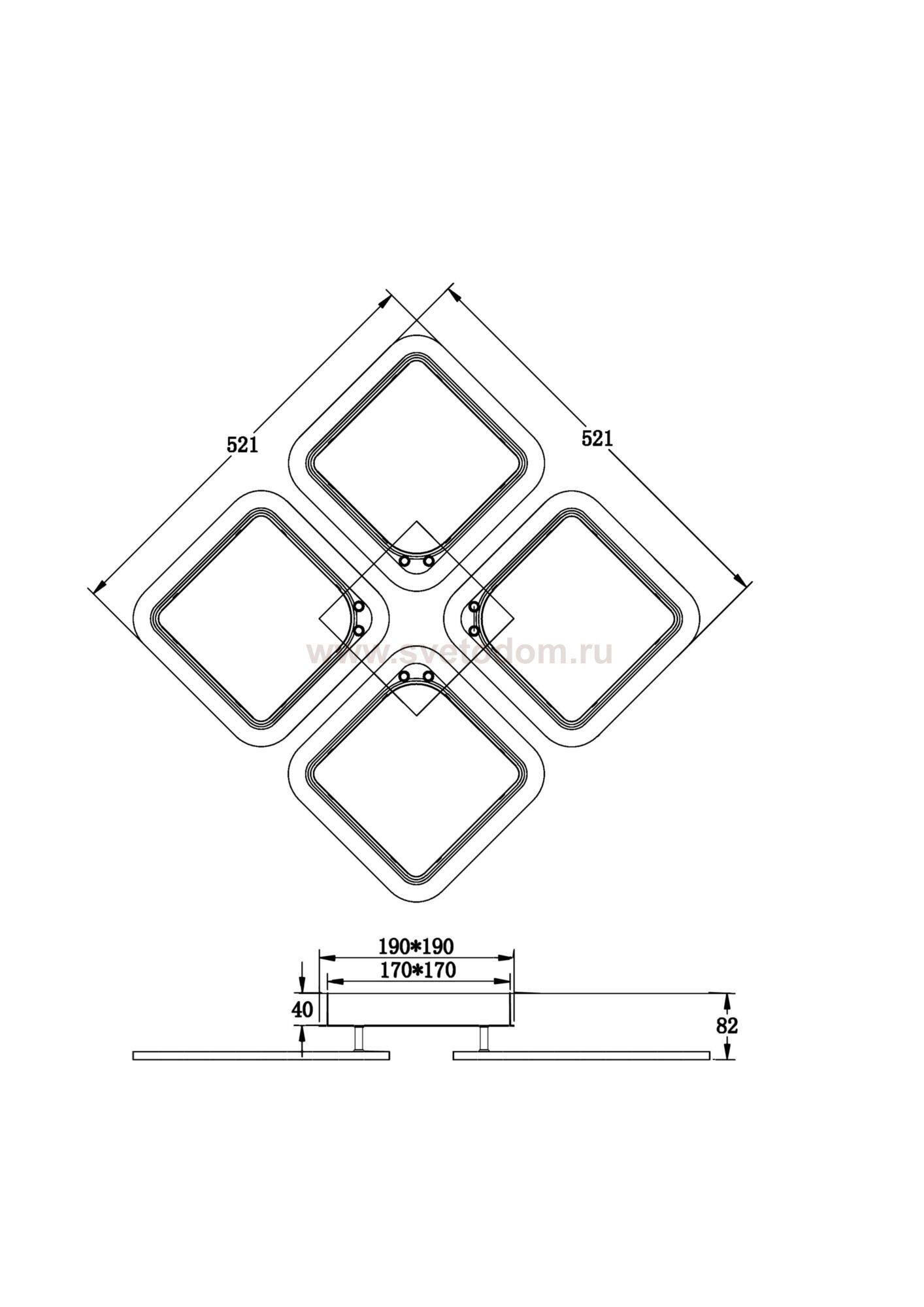 Потолочный светильник Freya FR10020CL-L70W Radane