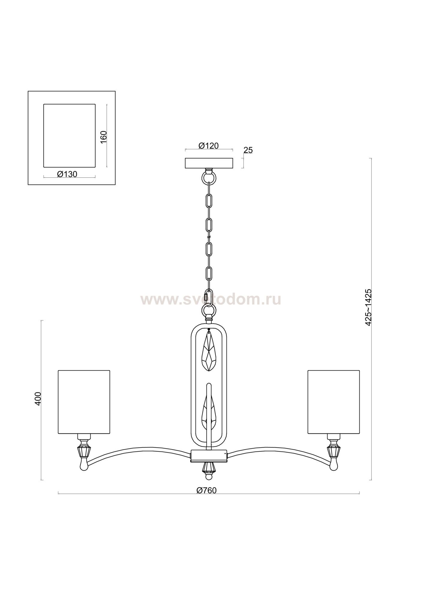 Подвесной светильник Freya FR1007PL-07BS Riverside