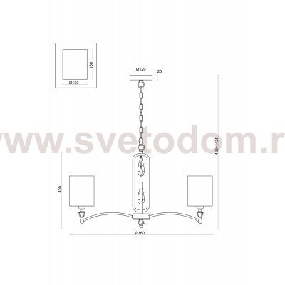 Подвесной светильник Freya FR1007PL-07BS Riverside