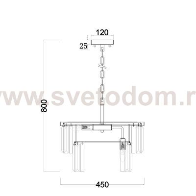Люстра Freya FR11001PL-08G Viviane