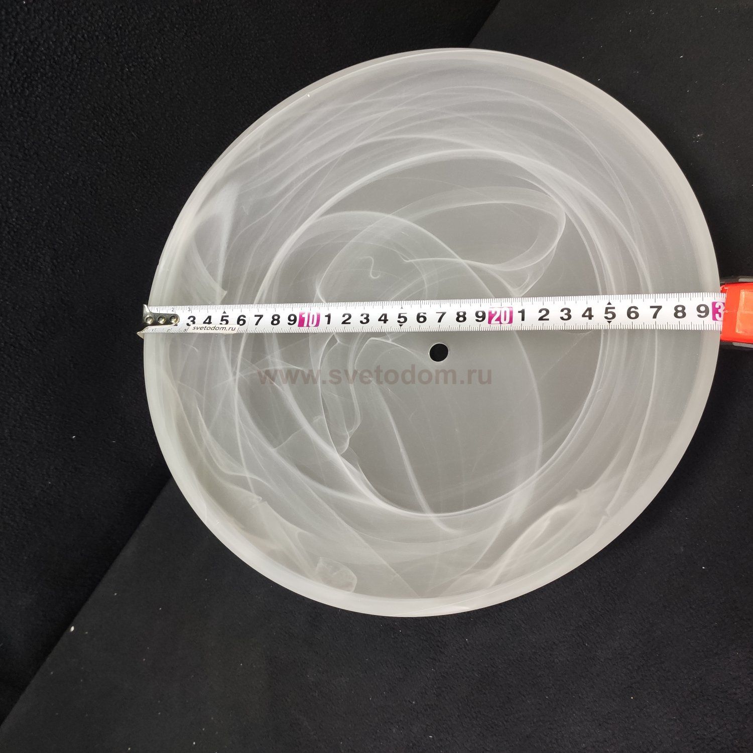 Плафон стекло большое центральное под стержень 12мм алебастр 300мм Фрея FR2012 Herbert