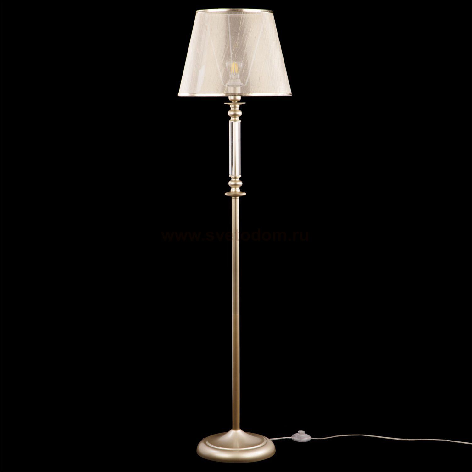 Торшер с абажуром Freya FR2539FL-01G Ksenia
