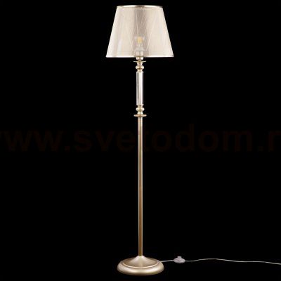 Торшер с абажуром Freya FR2539FL-01G Ksenia