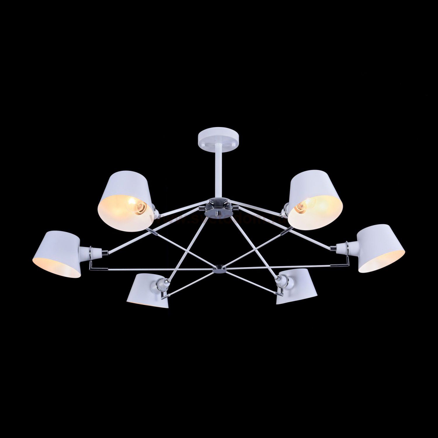 Люстра металлическая белая Freya FR5038-CL-06-W Abigail