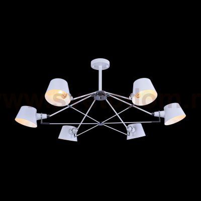 Люстра металлическая белая Freya FR5038-CL-06-W Abigail