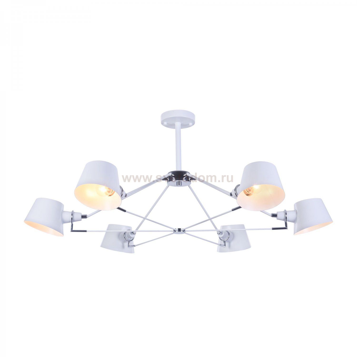 Люстра металлическая белая Freya FR5038-CL-06-W Abigail