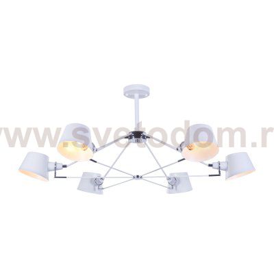 Люстра металлическая белая Freya FR5038-CL-06-W Abigail