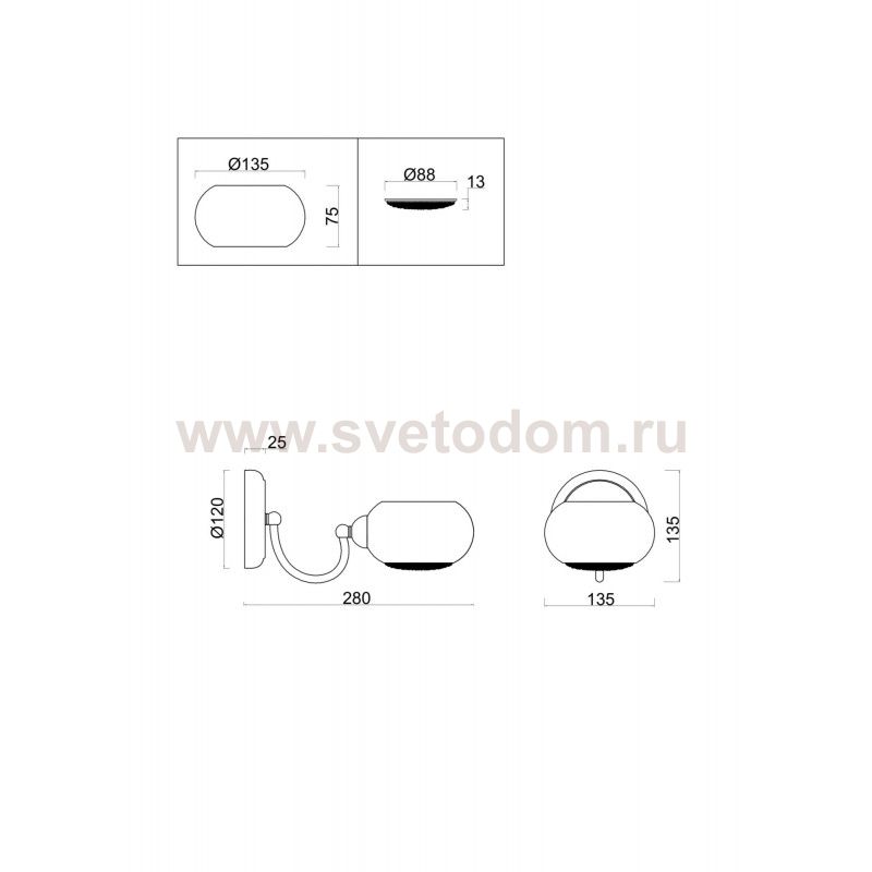 Светильник Freya FR5072WL-01WG 