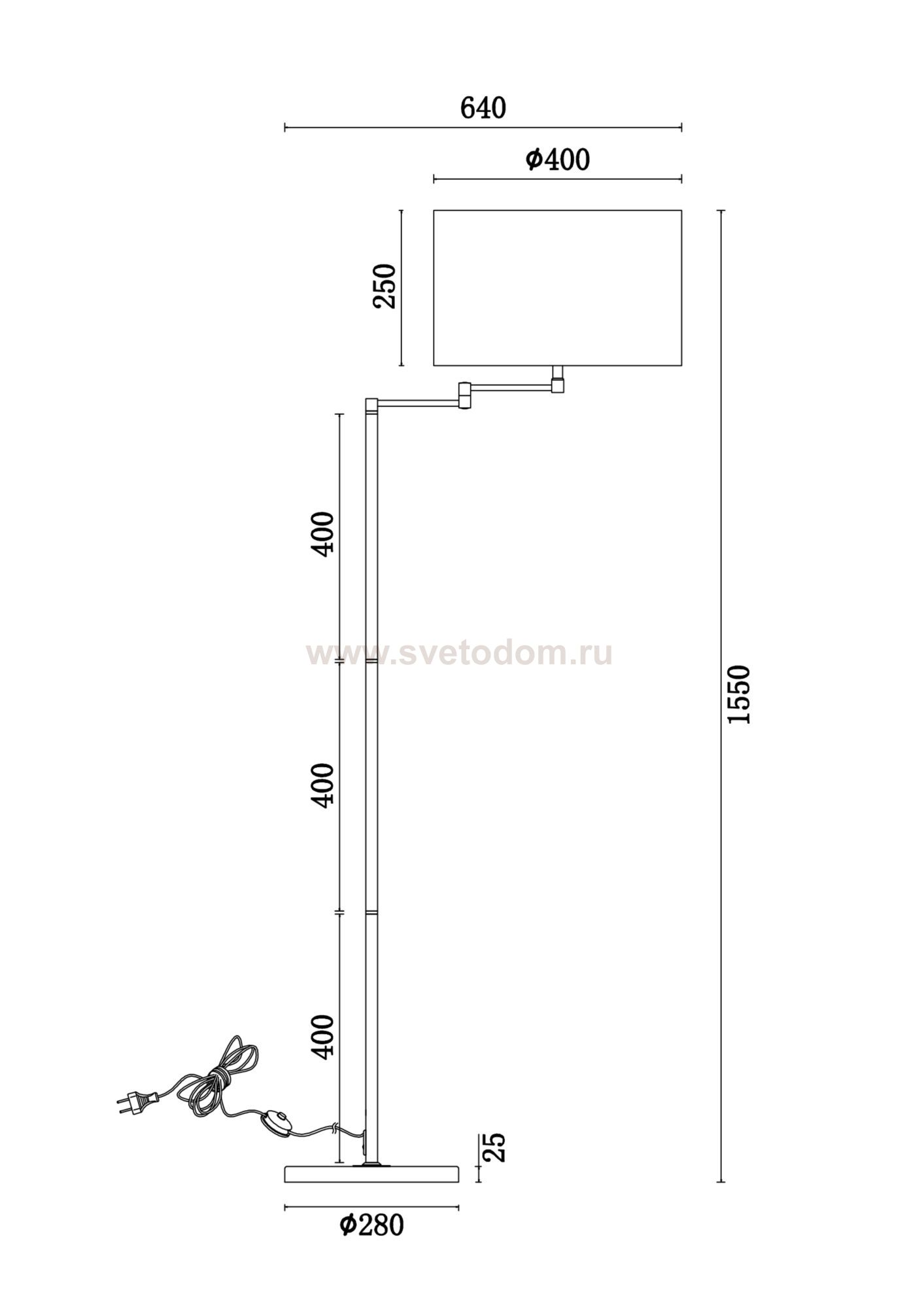 Напольный светильник (торшер) Freya FR5112FL-01CH Joan