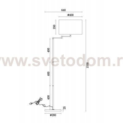 Напольный светильник (торшер) Freya FR5112FL-01CH Joan