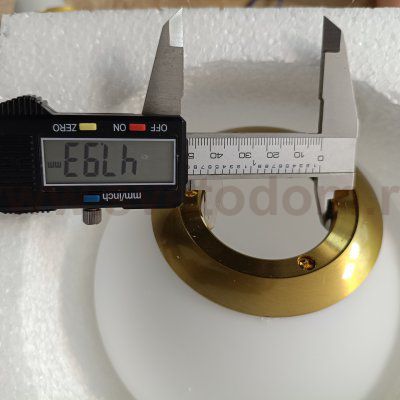 Плафон стеклянный шар матовый 150мм с резьбой 49мм FR5230WL Marble