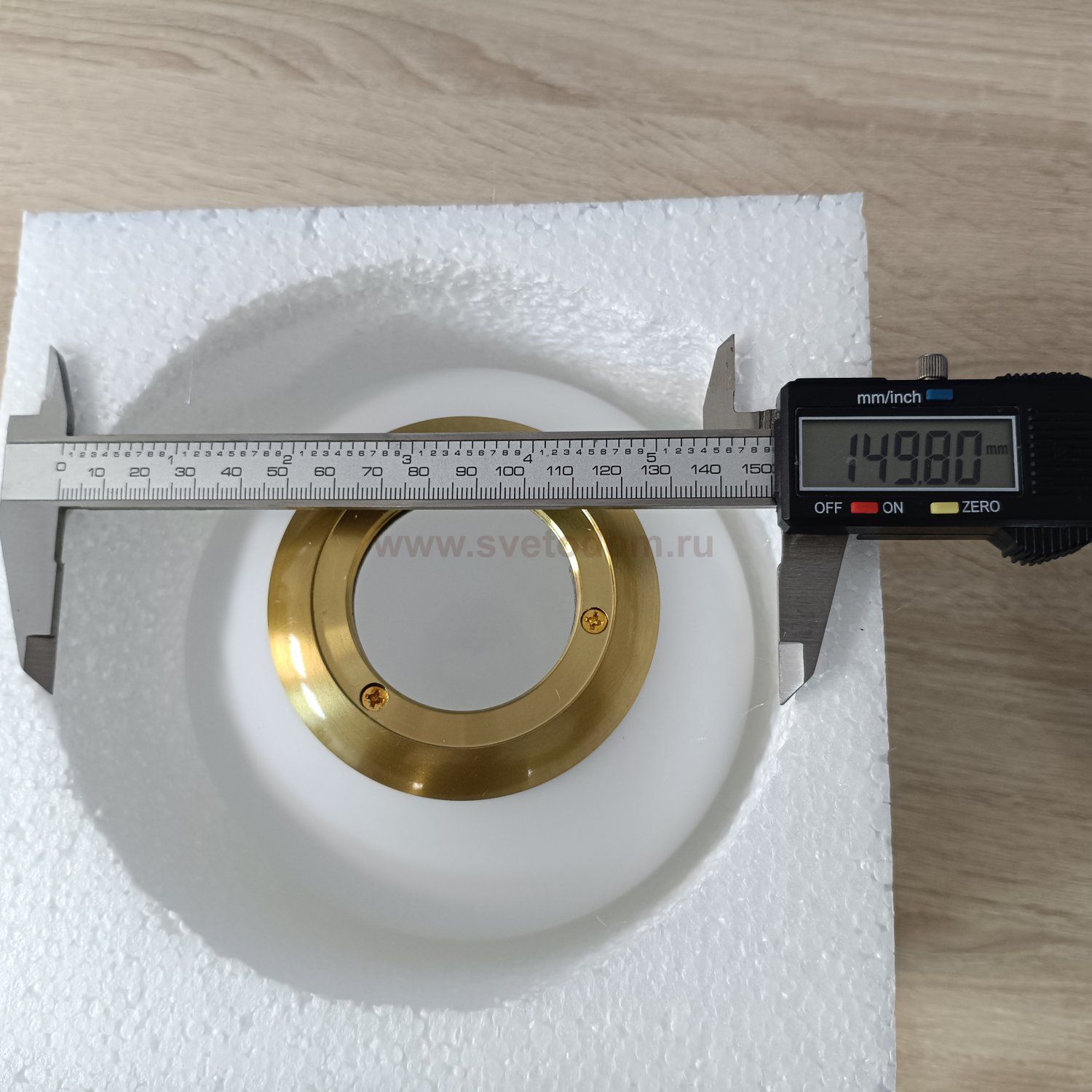 Плафон стеклянный шар матовый 150мм с резьбой 49мм FR5230WL Marble